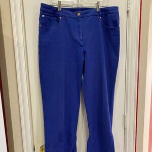 St.John Blue Trouser Wide Leg Pants Size 12